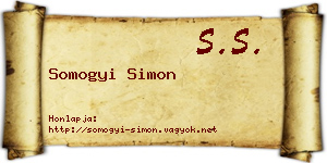 Somogyi Simon névjegykártya